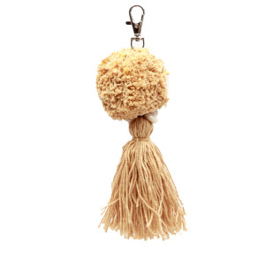 Pompom Keychain - Mocca