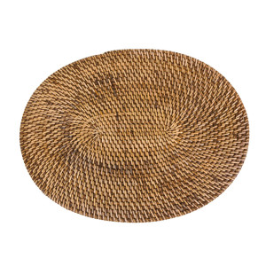 Colonial Oval Placemat - Natural Brown