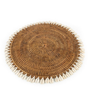 Colonial Shell Placemat - Natural Brown
