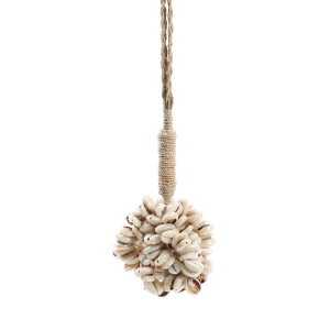 Door Shell Cowrie Tassel - Natural