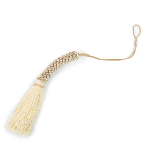 Cowrie & Cotton Tassel - Natural