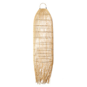 Lampa z frędzlami duża - The Squid L, E27, Rattan, styl boho