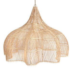 Lampa kwiat wisząca - The Whipped XXL, E27, Rattan