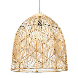 Lampa wisząca do salonu - The Bala L, E27, Rattan, handmade