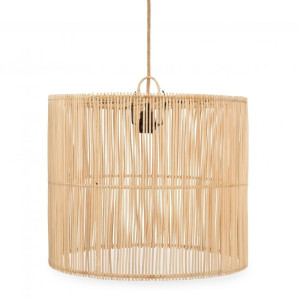 Lampa do kuchni - The Chacha M, E27, Rattan, lampa walec