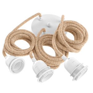 Zawiesie Boho - Natural White - 3 Fittings
