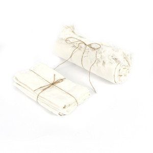 Linen Tablecloth - White - 180x300