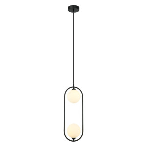 Czarna Lampa Wisząca Lupus G9 2-punktowa
