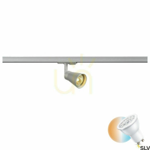 Reflektor do szynoprzewodu SLV AVO GU10 1-fazowy szary 50W 144204