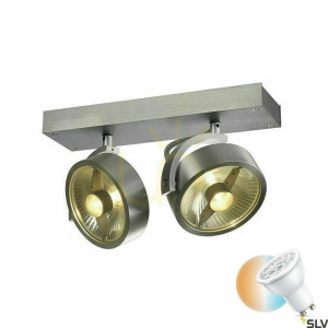 Oprawa wpuszczana SLV KALU 147316 aluminium 2x ES111 75W 30 cm