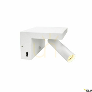 Kinkiet SLV KARPO Bedside biały LED 6,8W 3000K USB 1002140