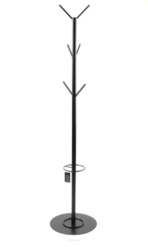 Wieszak stojący JAKPOL metalowy 180 cm czarny loft