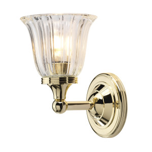 Lampa ścienna Austen 1 Light - polerowany mosiądz Elstead