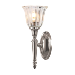 Lampa ścienna Dryden 1 Light — polerowany nikiel Elstead