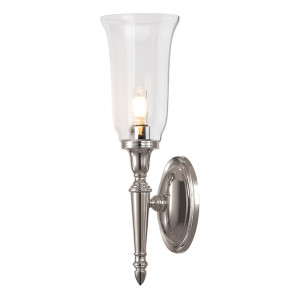 Lampa ścienna Dryden 1 Light — polerowany nikiel Elstead