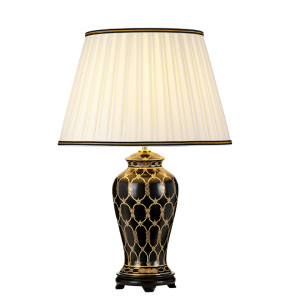 Lampa stołowa Taipei 1 z wysokim kloszem Empire Elstead