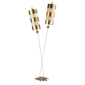 Lampa podłogowa Nettle Luxe 2 Light - złota Elstead