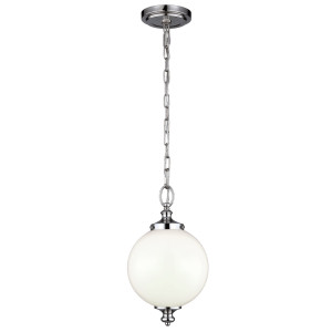 Mała lampa wisząca Parkman 1 Light - polerowany nikiel Elstead