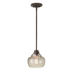 Urban Renewal 1 Light Mini Lampa Wisząca - Rustykalne Żelazo Elstead
