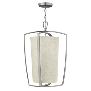 Blakely 3 Light duża lampa wisząca - nikiel szczotkowany Elstead