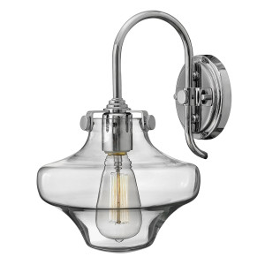 Lampa ścienna Congress 1 Light Clear Glass - Chrom Elstead