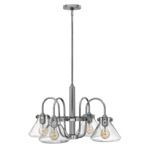 Żyrandol z przezroczystego szkła Congress 4 Light - Chrom Elstead
