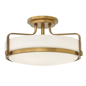 Harper Medium Semi Flush — Heritage Brass Elstead