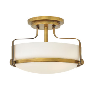 Harper Small Semi-Flush - Heritage Brass Elstead