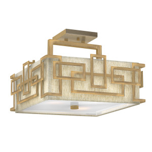 Lanza 3 Light Semi Flush Mount - szczotkowany brąz Elstead