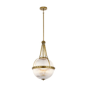 Lampa wisząca Aster 3 - naturalny mosiądz Elstead