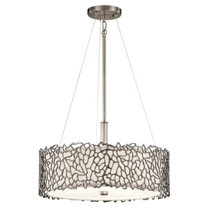 Srebrna Koralowa 3-Light Zawieszka Duo-Mount Elstead