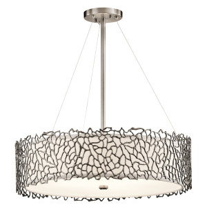 Lampa Wisząca Srebrna Koral 4 Elstead