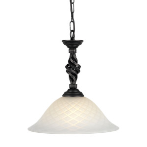 Lampa wisząca Pembroke 1 - czarna Elstead