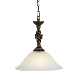 Lampa wisząca Pembroke 1 - czarna/złota Elstead