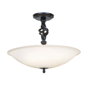 Pembroke 3 Light Semi-Flush - Czarny Elstead