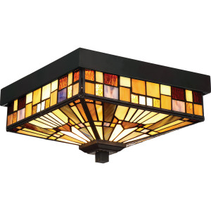 Plafon IP44 INGLENOOK 2 Light Tiffany - Elstead
