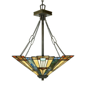 Lampa Wisząca INGLENOOK 3 Tiffany - Elstead