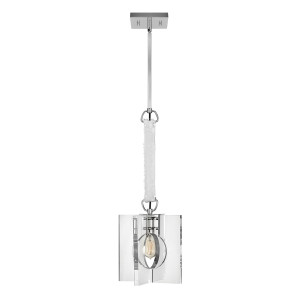 Lampa wisząca Ludlow - 1 źródło światła - Polerowany nikiel Quintiesse