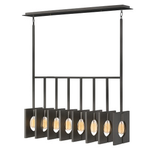 Lampa wisząca Ludlow - 8 źródeł światła - Grafit Quintiesse