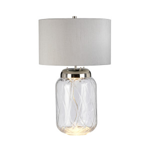 Lampa stołowa Sola - 2 źródła światła - Srebrny abażur Quintiesse