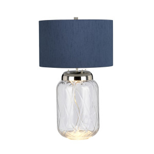 Lampa stołowa Sola - 2 źródła światła - Niebieski abażur Quintiesse