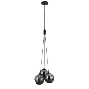 Czarna Lampa Wisząca Perlos G9 3-punktowa
