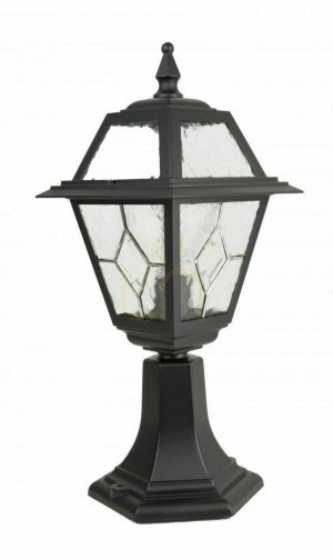 Lampa ogrodowa stojąca SU-MA K 4011/1/N czarna patyna 47 cm witraż