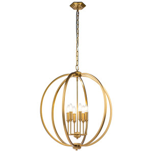 Duża lampa wisząca Corinne - 6 źródeł światła Elstead