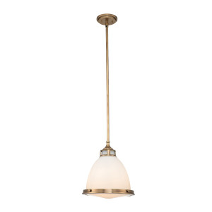 Średnia lampa wisząca Amelia - 1 źródło światła - Stary mosiądz Elstead