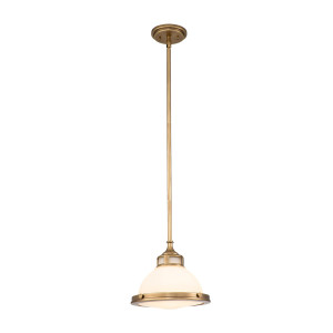 Mała lampa wisząca Amelia - 1 źródło światła - Stary mosiądz Elstead