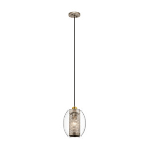Lampa wisząca Asher - 1 źródło światła - Antyczny pewter Elstead