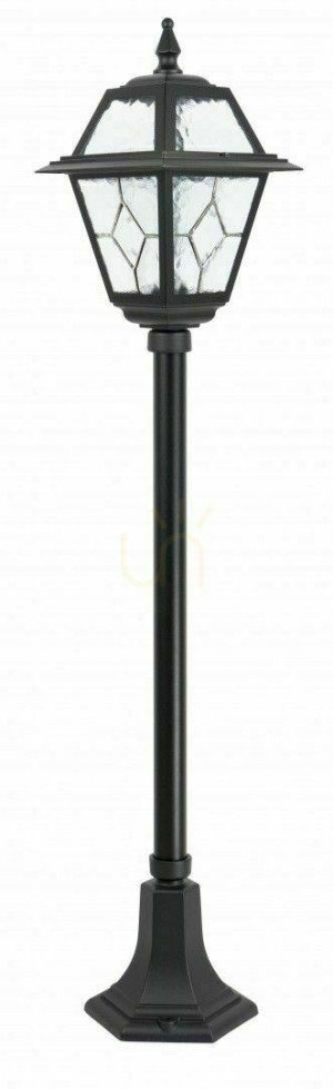 Lampa ogrodowa stojąca SU-MA 110 cm czarna z witrażem K 5002/2/N