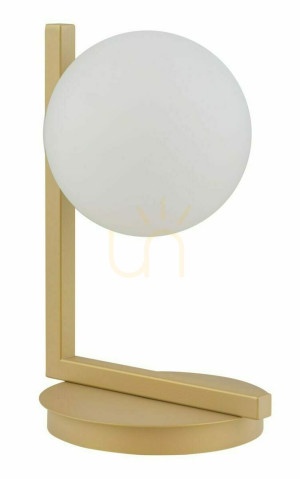 Lampa stołowa Sigma Andy złoty beż, szklany klosz, SKU 33341