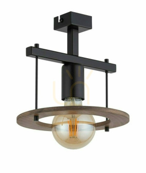 Plafon Sigma Coffee 1 czarny brąz stal E27 15W 32486